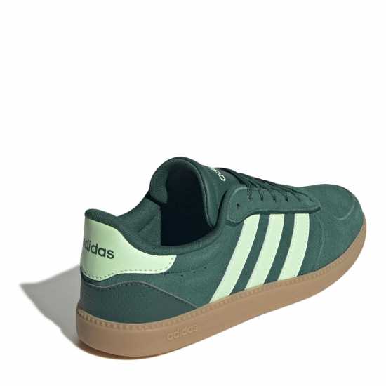 Adidas Breaknet Sleek Suede Trainers Womens Green/Mint/Gum 
