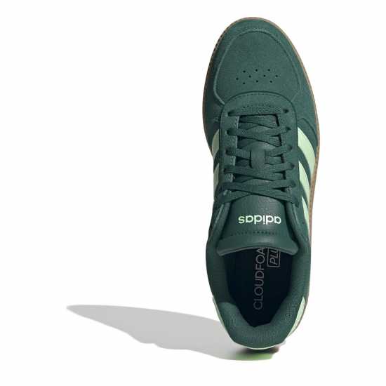 Adidas Breaknet Sleek Suede Trainers Womens Green/Mint/Gum 