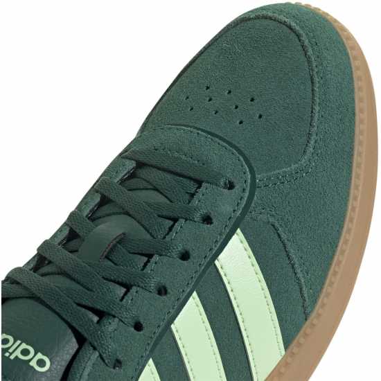 Adidas Breaknet Sleek Suede Trainers Womens Green/Mint/Gum 