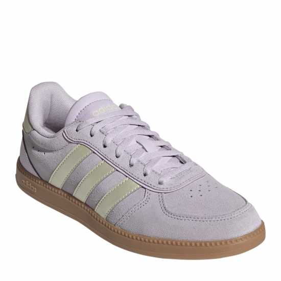 adidas Breaknet Sleek Suede Womens Shoes Lilac Ice 