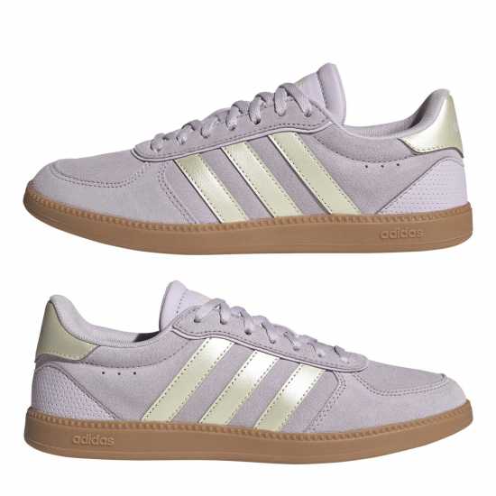 adidas Breaknet Sleek Suede Womens Shoes Lilac Ice 