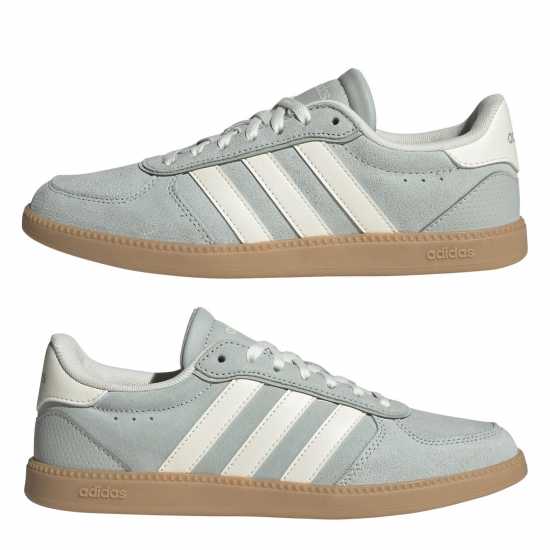 Adidas Мъжки Обувки Breaknet Sleek Suede Womens Shoes Сиво/Бяло/Гума 