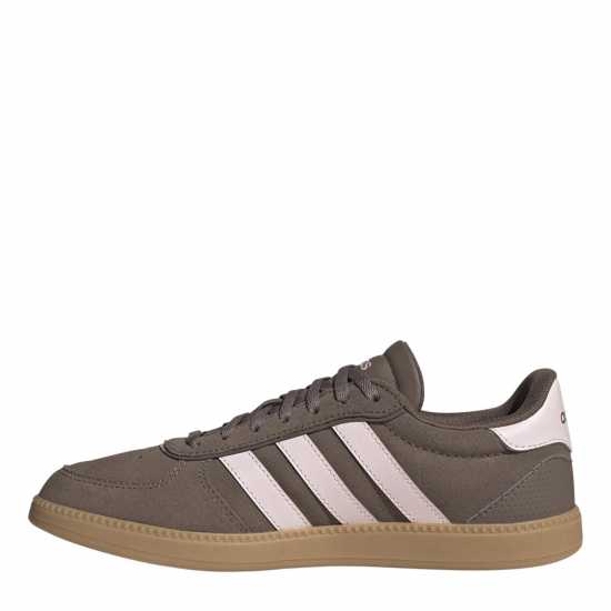 Adidas Breaknet Sleek Suede Trainers Womens Brown/Pink 