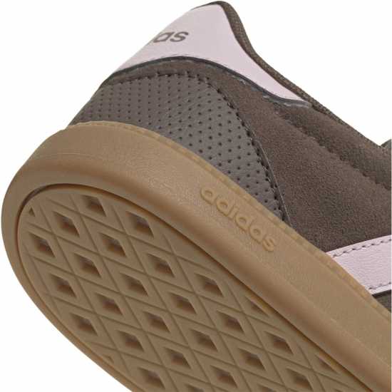 Adidas Breaknet Sleek Suede Trainers Womens Brown/Pink 