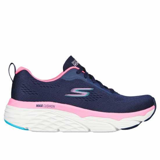 Skechers Women's Max Cushioning Elite Casual Low-Top Trainers Navy/ Pnk 