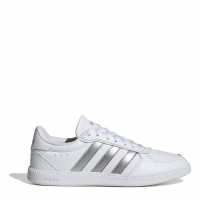 Adidas Breaknet Sleek Trainers Womens Бяло/сребро Дамски високи кецове
