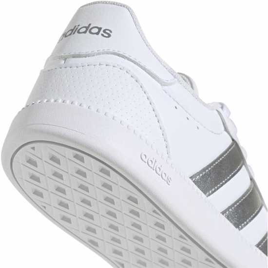 Adidas Breaknet Sleek Trainers Womens Бяло/сребро Дамски високи кецове