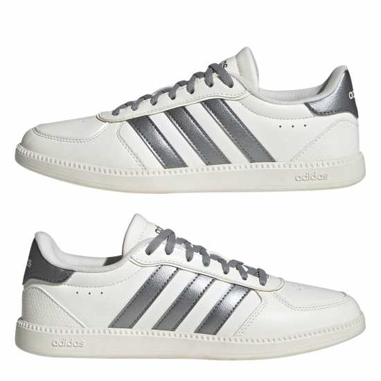 Adidas Breaknet Sleek Trainers Womens Бял/Мет/Сив 