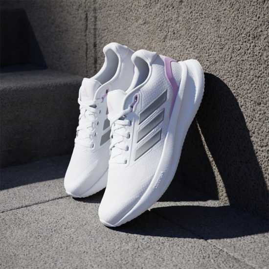 Adidas Мъжки Маратонки Runfalcon 5 Womens Trainers Бяло/Сиво/Лилаво Маратонки за бягане