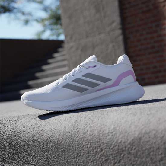 Adidas Мъжки Маратонки Runfalcon 5 Womens Trainers Бяло/Сиво/Лилаво Маратонки за бягане