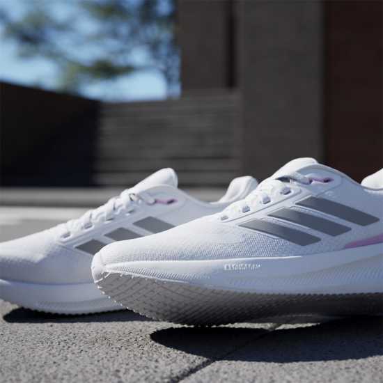 Adidas Мъжки Маратонки Runfalcon 5 Womens Trainers Бяло/Сиво/Лилаво Маратонки за бягане