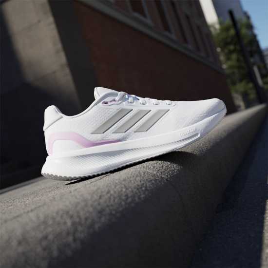 Adidas Мъжки Маратонки Runfalcon 5 Womens Trainers Бяло/Сиво/Лилаво Маратонки за бягане