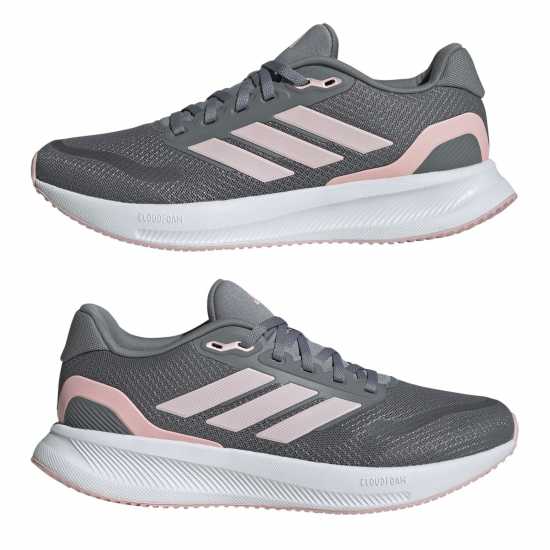 Adidas Мъжки Маратонки Runfalcon 5 Womens Trainers Сиво/Розово Маратонки за бягане