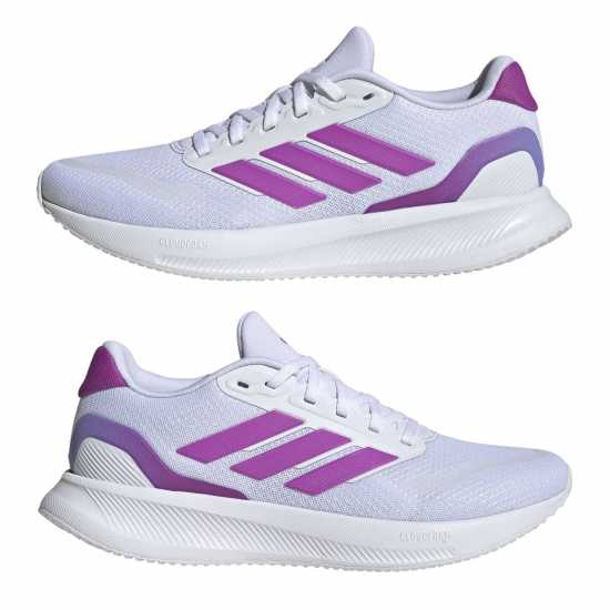 Adidas Мъжки Маратонки Runfalcon 5 Womens Trainers Wht/Prple/Blu Маратонки за бягане