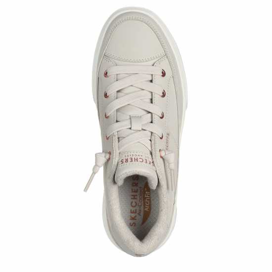 Skechers Womens Arch Fit Arcade Low-Top Trainers Off White 