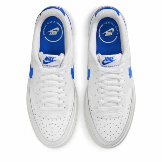 Nike Court Vision Alta Women's Shoes Low-Top Trainers Womens Бяло/Кралско Дамски маратонки