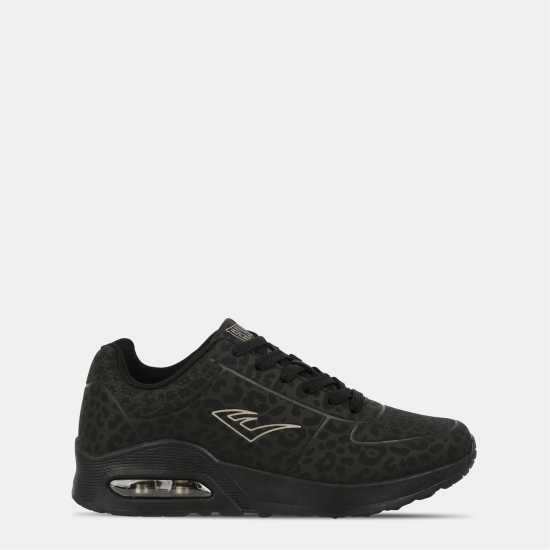 Everlast Kaiso Trainers Womens Black Leopard 