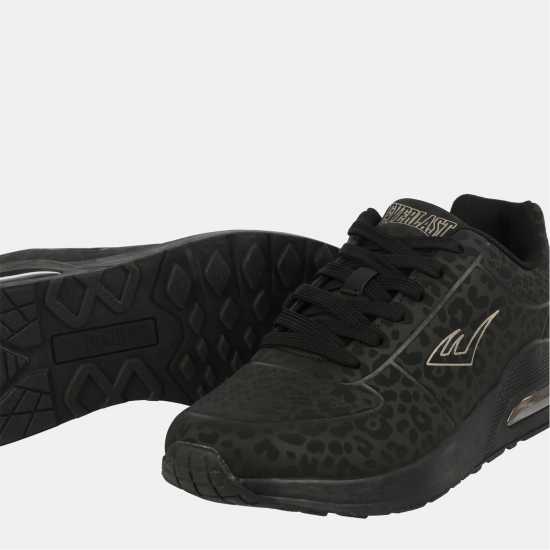 Everlast Kaiso Trainers Womens Black Leopard 