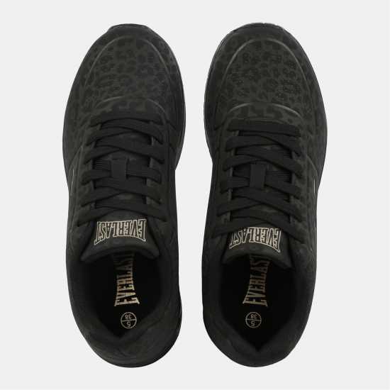 Everlast Kaiso Trainers Womens Black Leopard 
