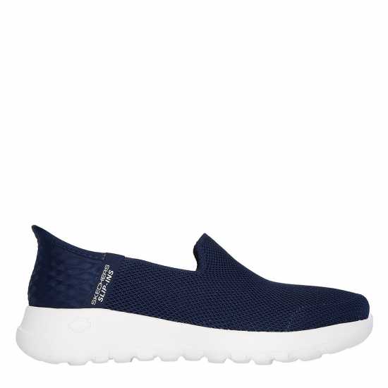Skechers Маратонки Без Връзки Go Walk Joy - Vela Slip On Trainers Womens Тъмно син Tex/Бял Tr 
