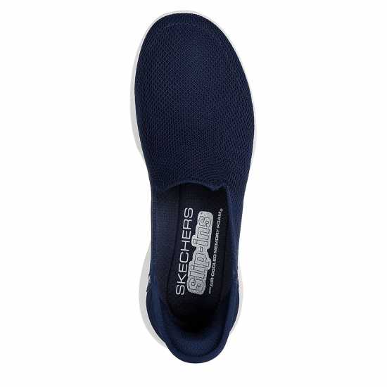 Skechers Маратонки Без Връзки Go Walk Joy - Vela Slip On Trainers Womens Тъмно син Tex/Бял Tr 