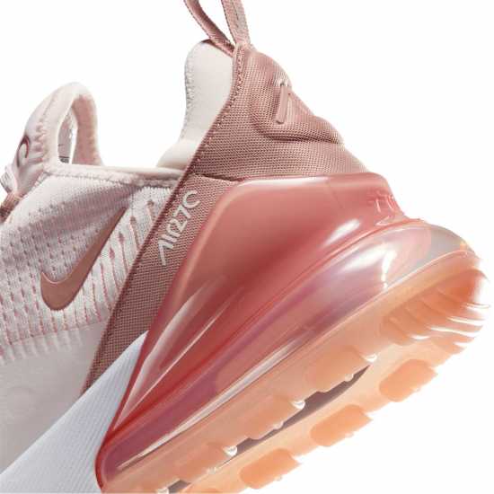 Nike Дамски Маратонки Air Max 270 Ladies Trainers Частица Розово 