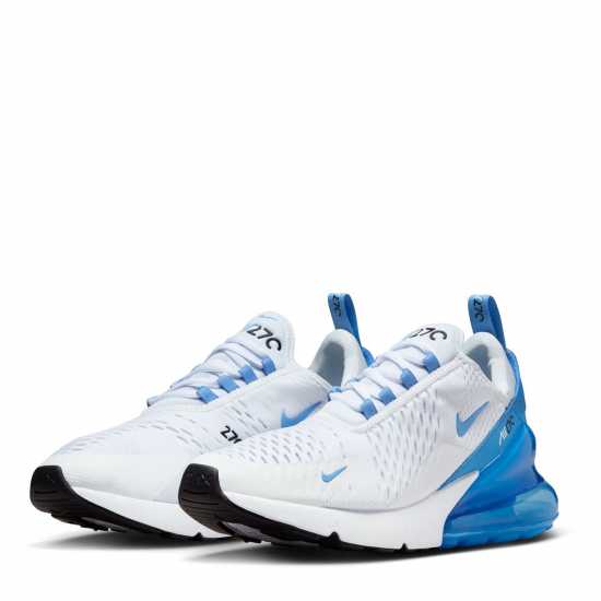 Nike Дамски Маратонки Air Max 270 Ladies Trainers White/Blue Дамски маратонки