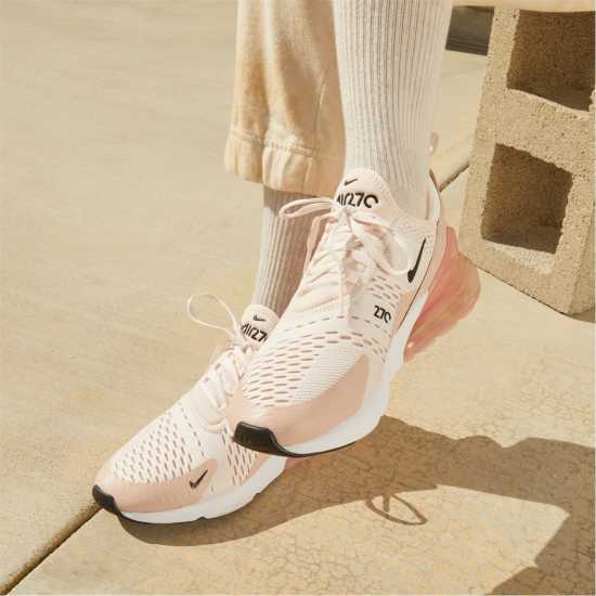 Nike Дамски Маратонки Air Max 270 Ladies Trainers Светлорозово/Розово 