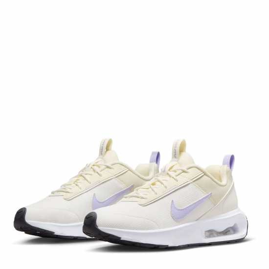 Nike Air Max Intrlk Lite Shoes Ladies Оф бяло/лилаво Дамски високи кецове