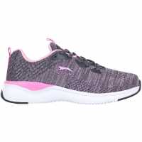 Slazenger Jenson Trainer Womens Сиво/Розово Дамски високи кецове