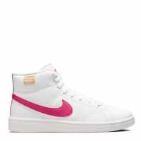 Nike Средни Спортни Обувки Court Royale 2 Mid Top Trainers White/Pink Дамски високи кецове