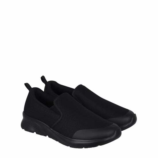 Slazenger Zeal Slip On Shoe Womens Черно/Черно Дамски високи кецове