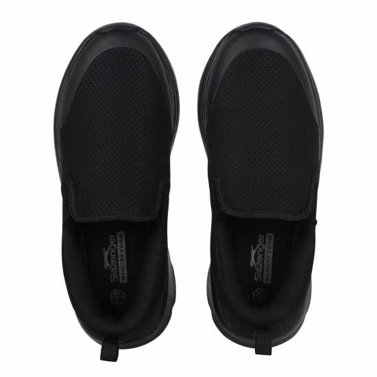 Slazenger Мъжки Обувки Без Връзки Zeal Womens Slip On Shoes Black/Black Дамски маратонки