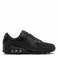 Nike Мъжки Маратонки Air Max 90 Womens Trainers Трикратно черно Дамски маратонки