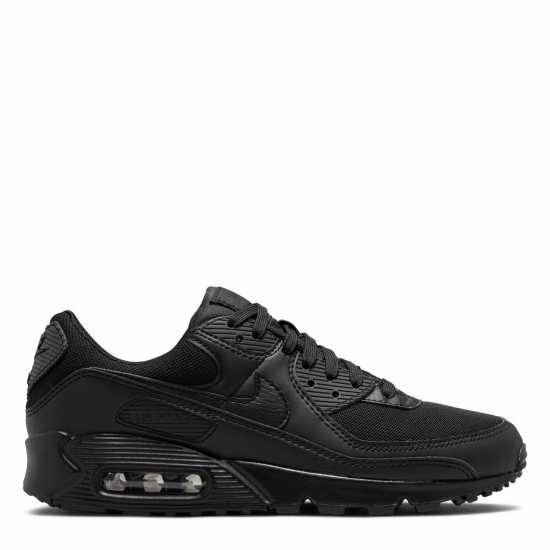 Nike Мъжки Маратонки Air Max 90 Womens Trainers Трикратно черно Дамски маратонки