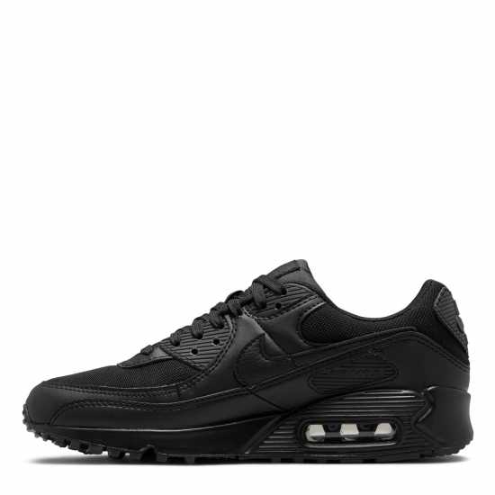 Nike Мъжки Маратонки Air Max 90 Womens Trainers Трикратно черно Дамски маратонки