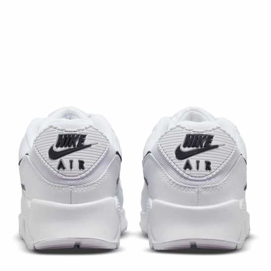 Nike Мъжки Маратонки Air Max 90 Womens Trainers Бяло/Черно Дамски маратонки