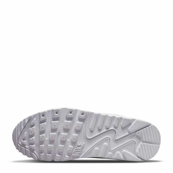 Nike Мъжки Маратонки Air Max 90 Womens Trainers Бяло/Черно Дамски маратонки
