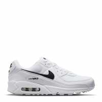 Nike Мъжки Маратонки Air Max 90 Womens Trainers Бяло/Черно Дамски маратонки