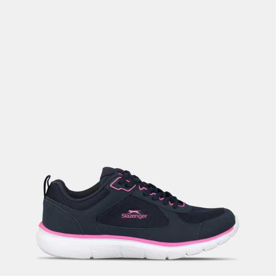 Slazenger Force Mesh Trainers Womens Navy/Fuschia 