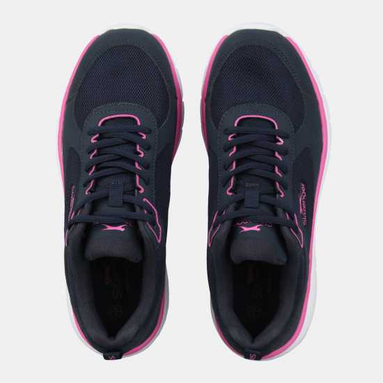 Slazenger Force Mesh Trainers Womens Navy/Fuschia 