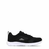 Slazenger Force Mesh Trainers Womens Черно/Бяло Дамски високи кецове