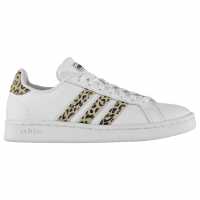 Adidas Grand Court Shoes Womens White/Leopard Дамски маратонки