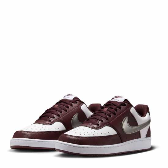Nike Court Vision Low Next Nature Trainers Burg/Wht/Met Nike Court Vision Low Next Nature Trainers Burg/Wht/Met