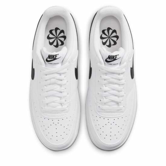 Nike Court Vision Low Next Nature Trainers Бяло/Черно Дамски високи кецове