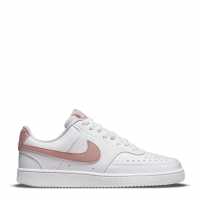 Nike Court Vision Low Next Nature Trainers White/Pink Дамски високи кецове