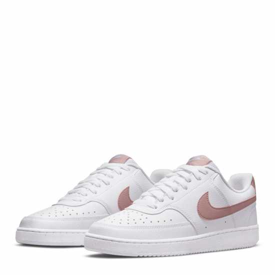 Nike Court Vision Low Next Nature Trainers White/Pink Дамски маратонки