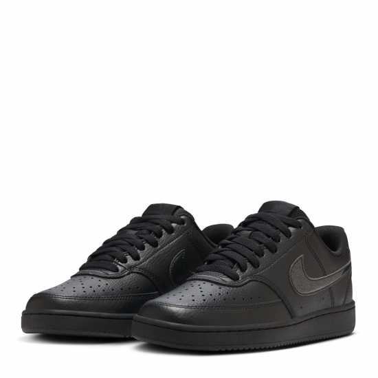 Nike Court Vision Low Next Nature Trainers Triple Black Nike Court Vision Low Next Nature Trainers Triple Black