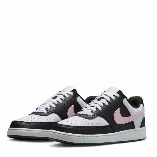 Nike Court Vision Low Next Nature Trainers Бяло/Черно/Розово Найк Обувки