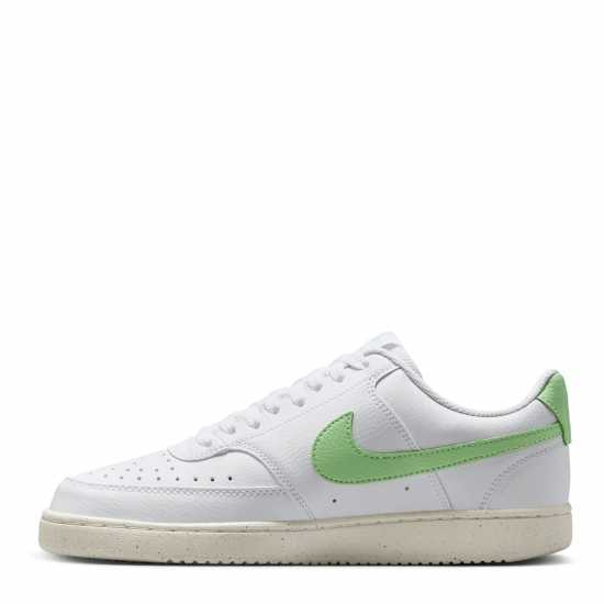 Nike Court Vision Low Next Nature Trainers Бяло/Зелено/Платно Найк Обувки